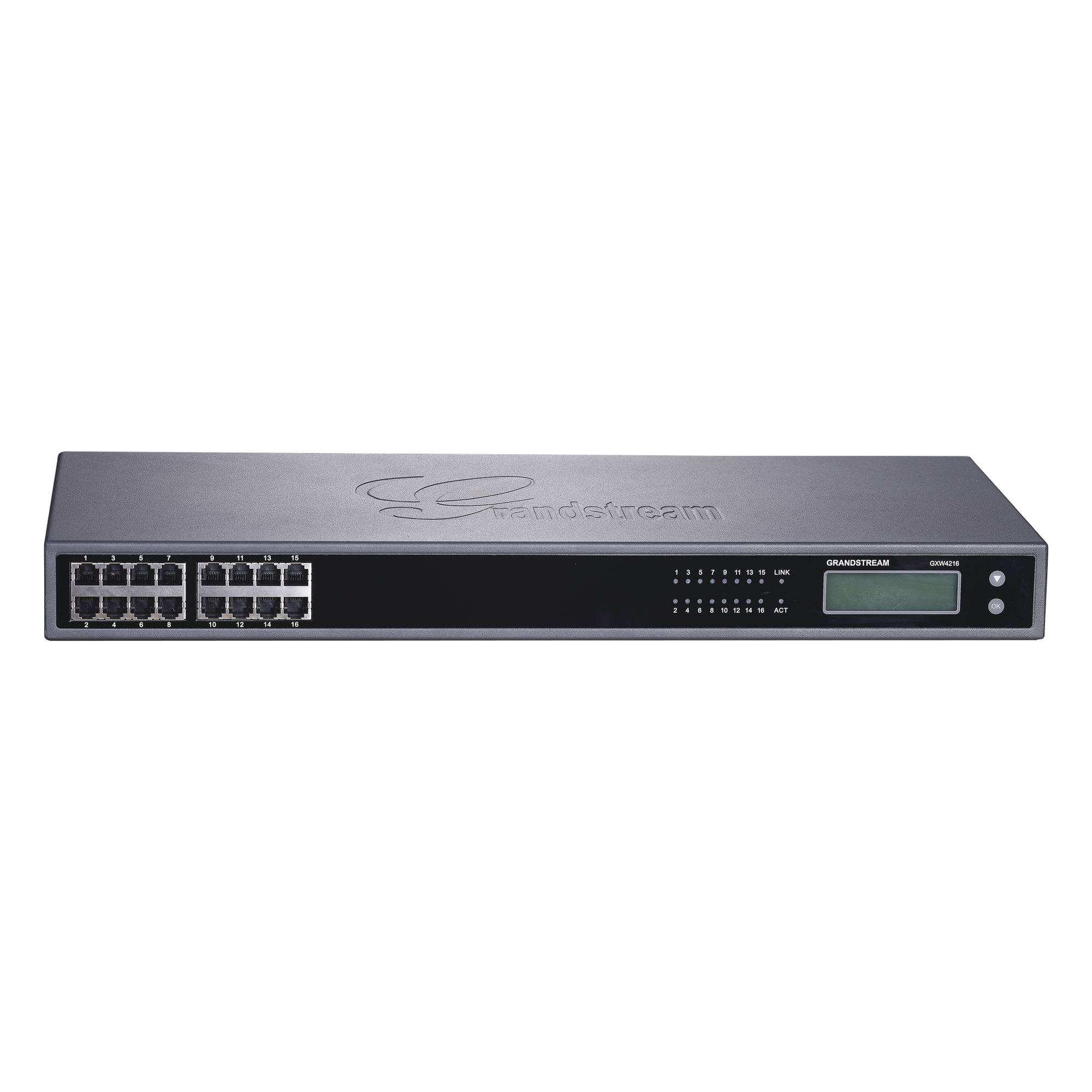 Gateway VoIP GrandStream ATA de 16 puertos FXS + 1 puerto TELCO de 50 pins, p/montaje en rack — GRANDSTREAM · SKU GXW4216V2