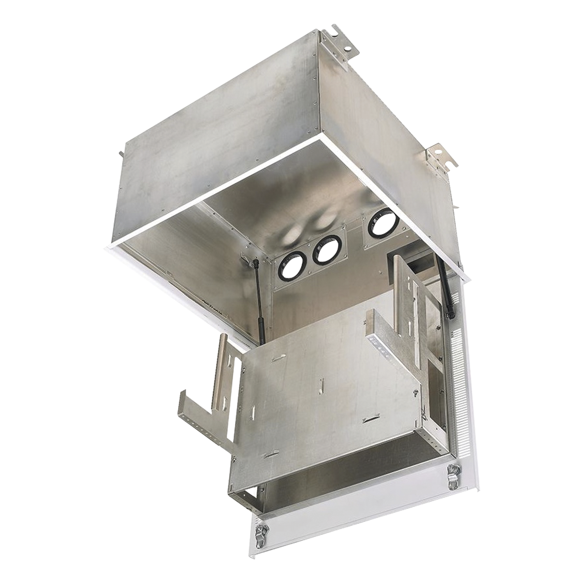 Gabinete PanZone Premium, de Montaje en Techo, Con 2 UR Para Equipo Activo y 6 UR Para Paneles de Parcheo, Fabricado en Acero, Color Blanco — PANDUIT · SKU PZICEA