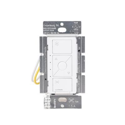 (Caseta Wireless) Control de velocidad inalámbrico para ventilador de techo, un solo polo.