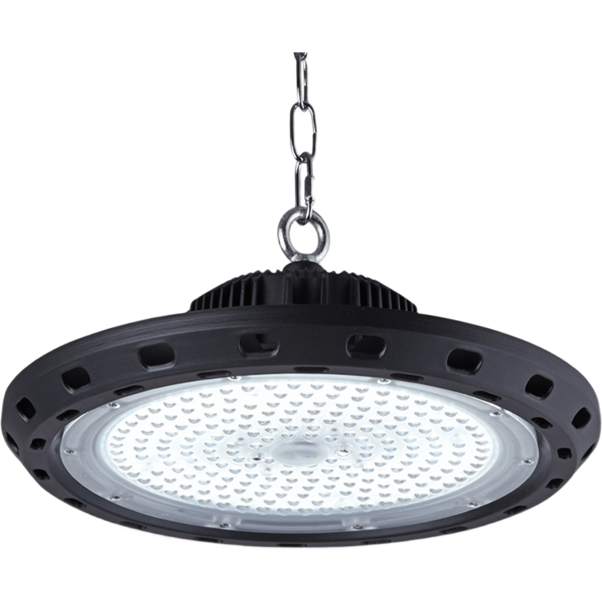 Campana Led Industrial UFO / 100 W / Suspendido / 85 - 265 V CA / Luz Fría 6500 K.