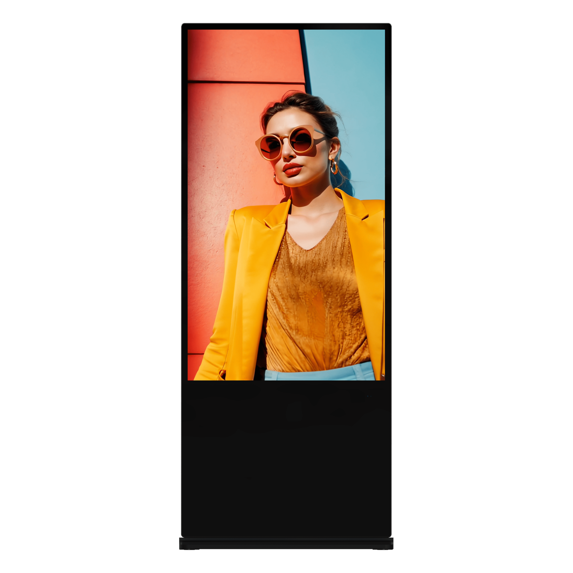 Tótem Digital Signage / Pantalla 55" 4K UHD / 500 Nits / Android 13 / Wi-Fi y Bluetooth 5.4 / 4 Ruedas / Operación 24/7