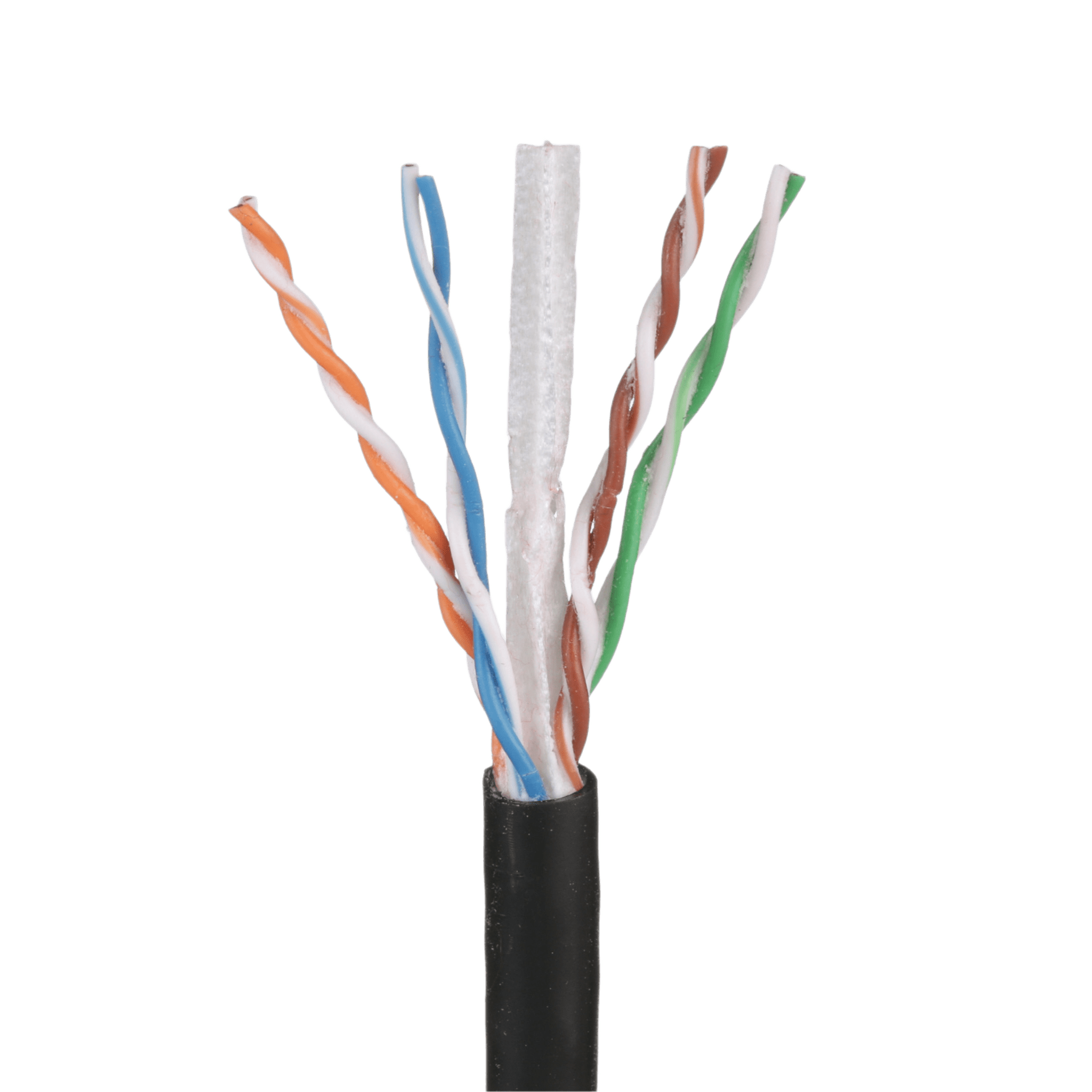 Bobina de Cable UTP de 4 Pares OSP (Planta Externa), Cat6 de Rango Extendido, 22 AWG, Color Negro, 305 Metros (1000 Pies).