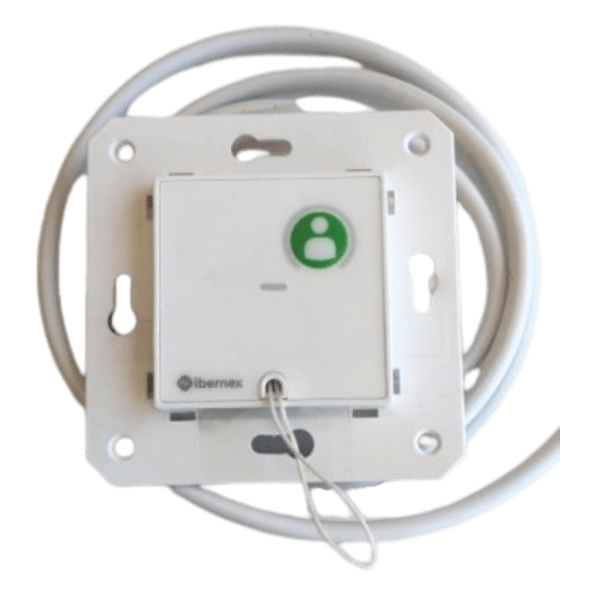 Módulo Asistencial de Empotrar IP67 / Material ABS Antimicrobiano / Botón Cancelación / Indicador Luminoso de Alarma y Presencia / RS485 / Compatible Cajas Europeas y Americanas — IBERNEX · SKU NX0067/C