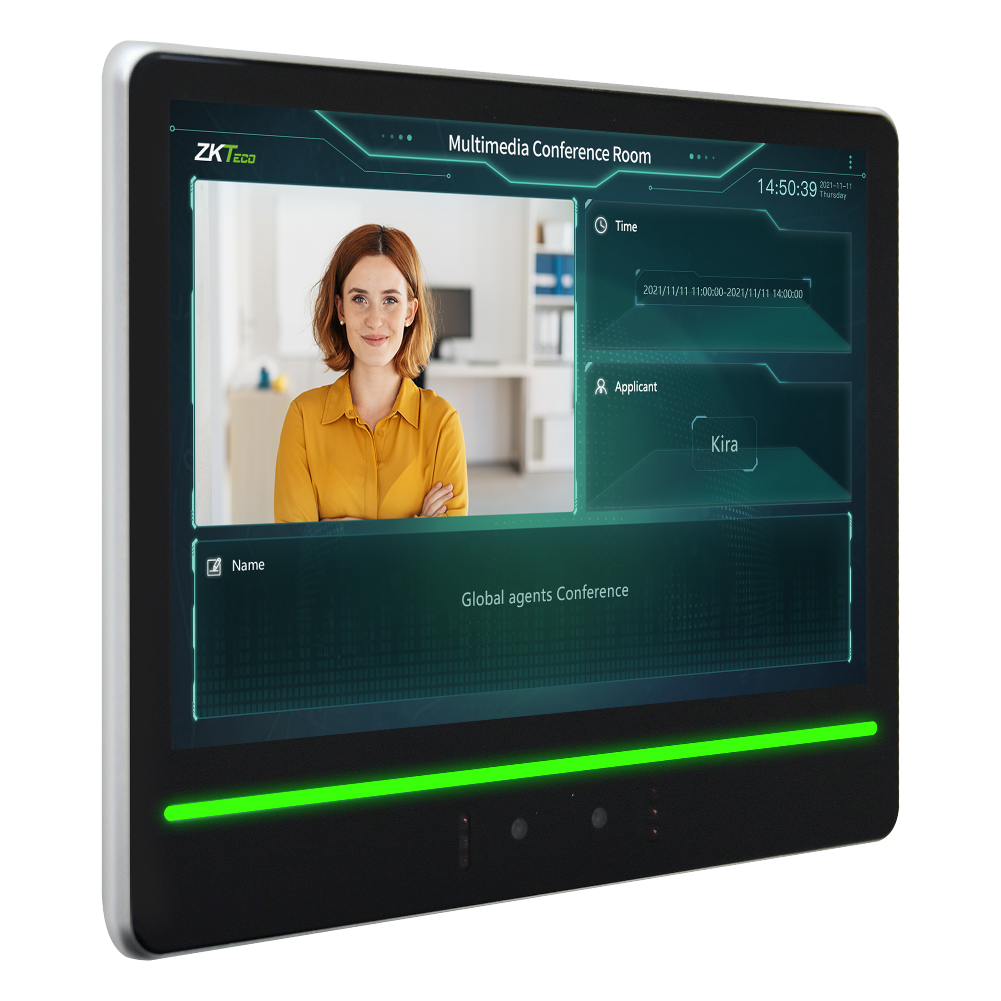 Terminal de Verificación Facial / Pantalla Táctil 10.1" / Autenticación Dual Rostro-Tarjeta / Cámara Binocular 2MP WDR / Capacidad 10,000 Rostros / WiFi 2.4 GHz / Android 7.1 — ZKTECO · SKU FACEKIOSKH10A