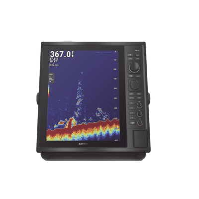 Pantalla Náutica GPSMAP 15" / Resolución XGA 1024x768 / Dual-Frequency Sonar 50/200 kHz / CHIRP Sonar Built-in / ClearVü y SideVü / Compatible con NMEA 2000 y 0183 / 2 Ranuras SD / IP26/IP27