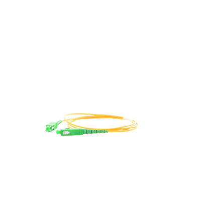 Jumper de Fibra Óptica Monomodo SC/APC-SC/APC Simplex, Color Amarillo, 1 Metro (3.28 Pies)