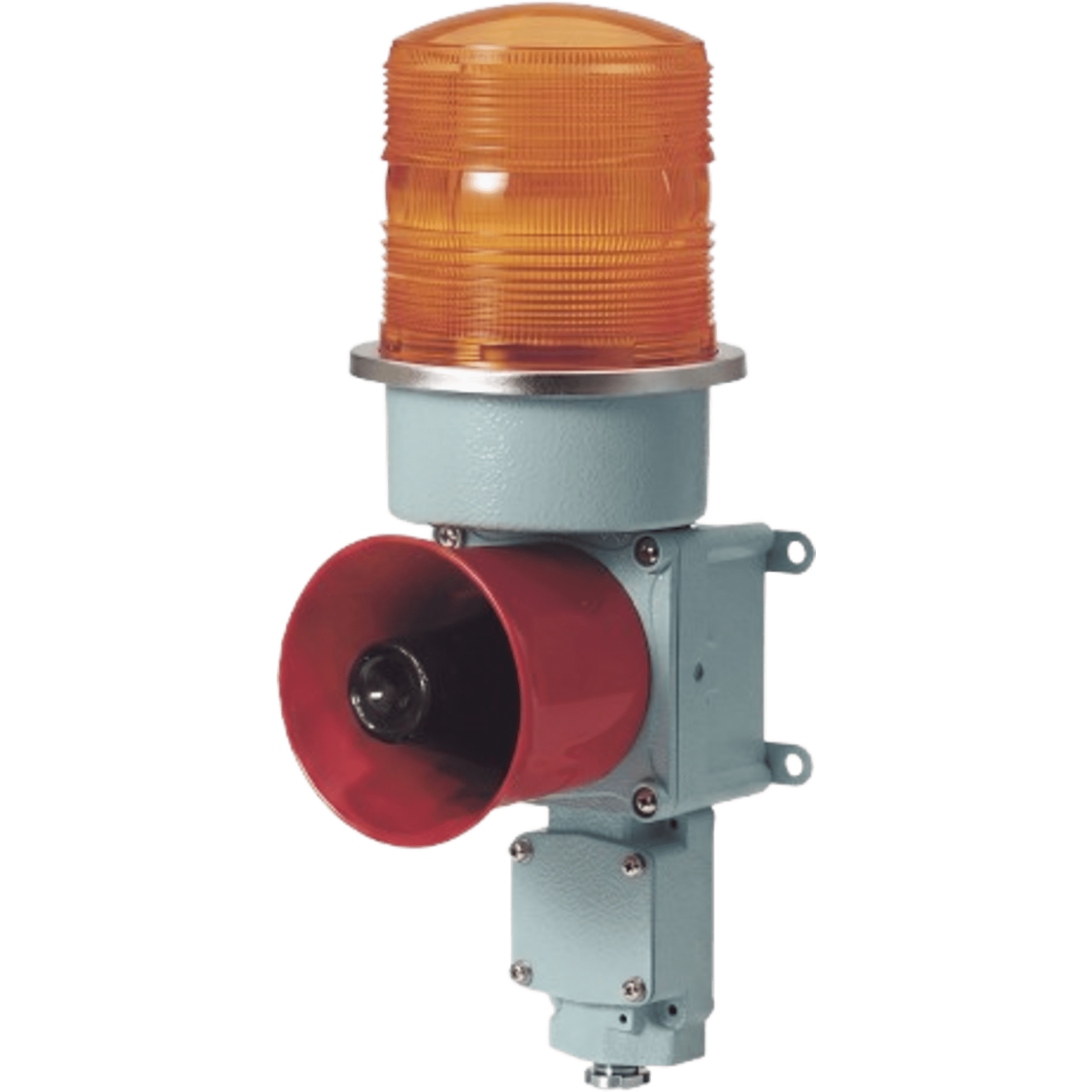 Combinación de Baliza LED y Sirena Electrónica / 120 dB / 24 VCD / IP66 / 5 Patrones de Sonido / Carcasa de Aluminio — QLIGHT · SKU SDL-WS-24-A