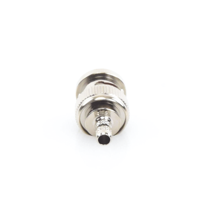 Conector BNC Macho de Anillo Plegable para Cable LP-195, LP-142, LMR-195, RG-58/U, RG-142/U, Níquel/ Oro/ Delrin.