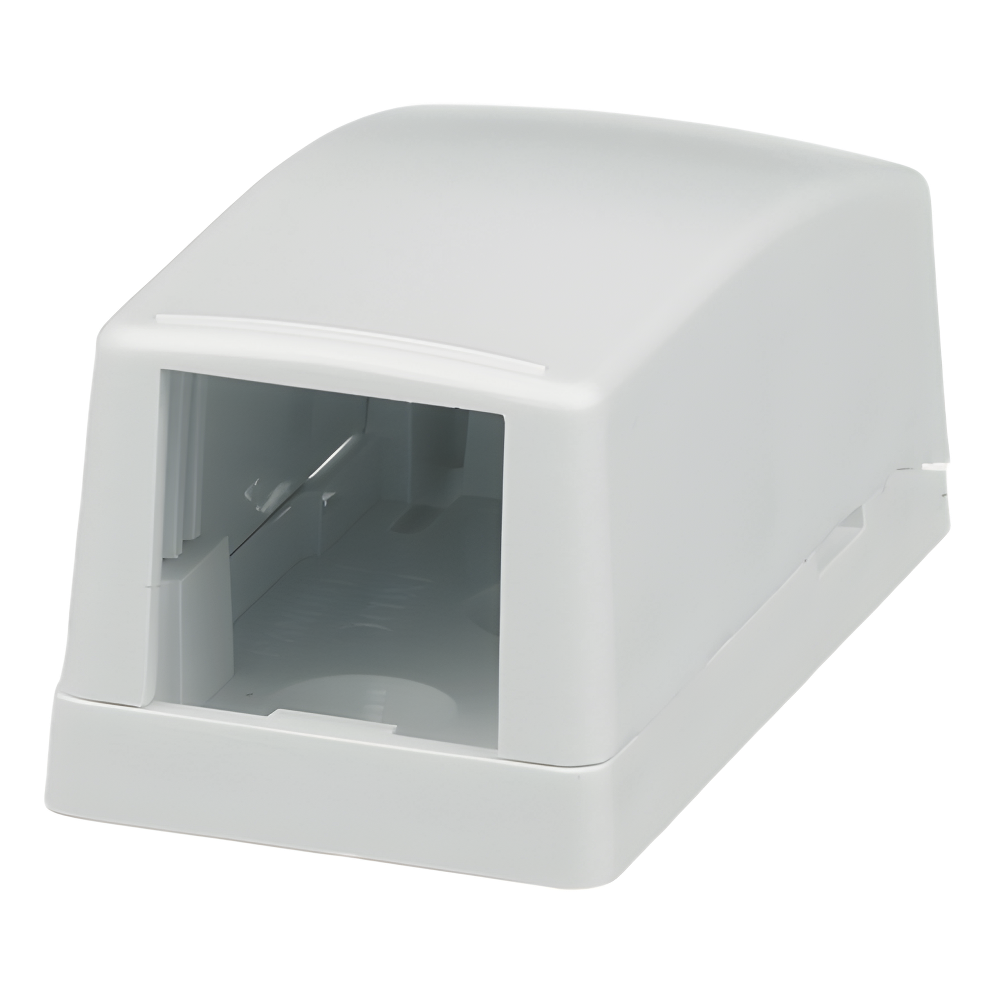 Caja de Montaje en Superficie / 1 Puerto Mini-Com / Bajo Perfil / ABS / 26.3 x 23.2 x 48.1 mm — PANDUIT · SKU CBX1WH-A