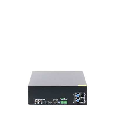 [Doble Poder de Decodificación] NVR 32 Megapixel (8K) / 128 Canales IP / AcuSense / ANPR / Conteo de Personas / 16 Bahías de Disco Duro / 2 Tarjetas de Red / Soporta RAID con Hot Swap / 2 HDMI en 8K / POS / Alarmas I/O / Smart Search