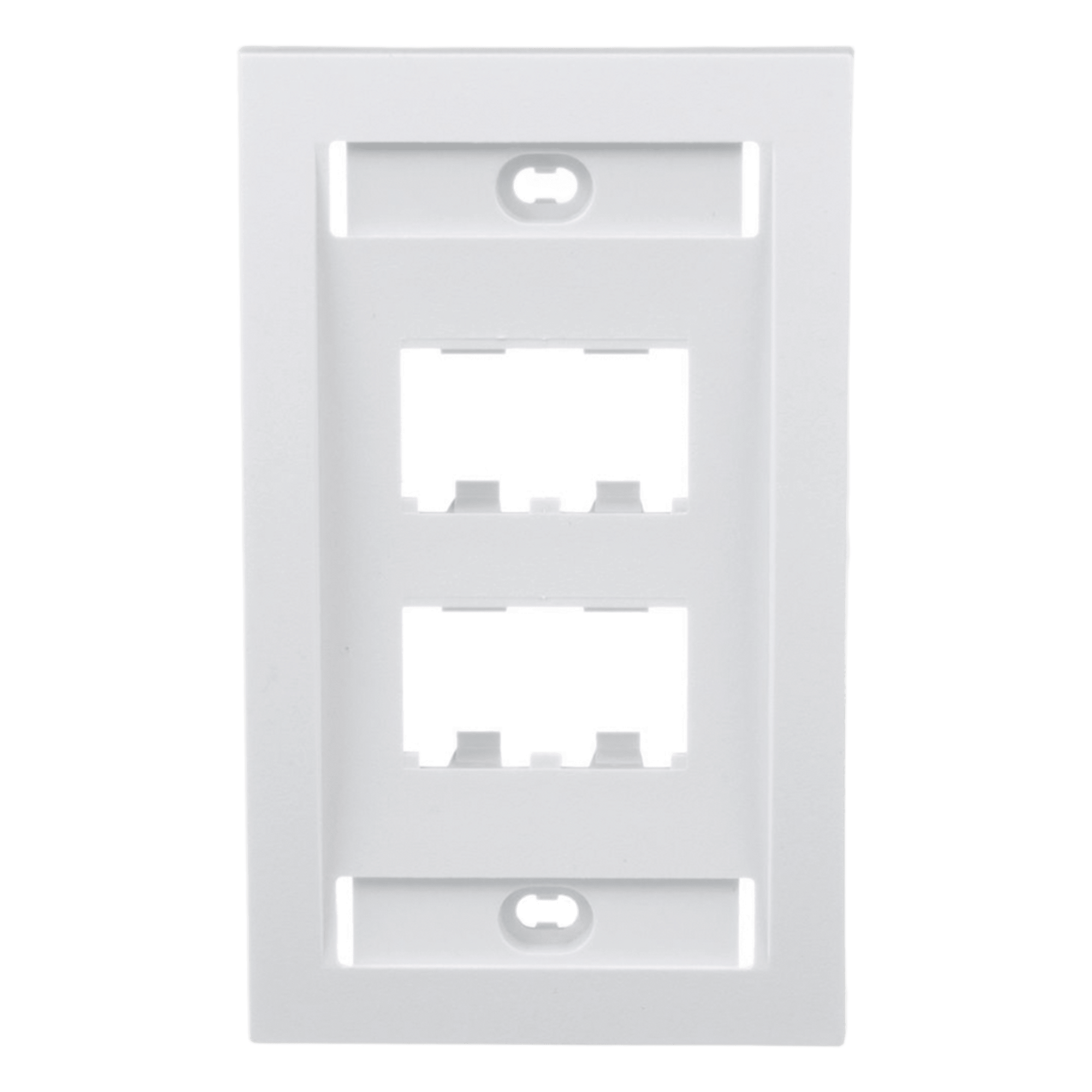 Placa de Pared Vertical Ejecutiva, Salida Para 4 Puertos Mini-Com, Con Espacios Para Etiquetas, Color Blanco — PANDUIT · SKU CFPE4WHY