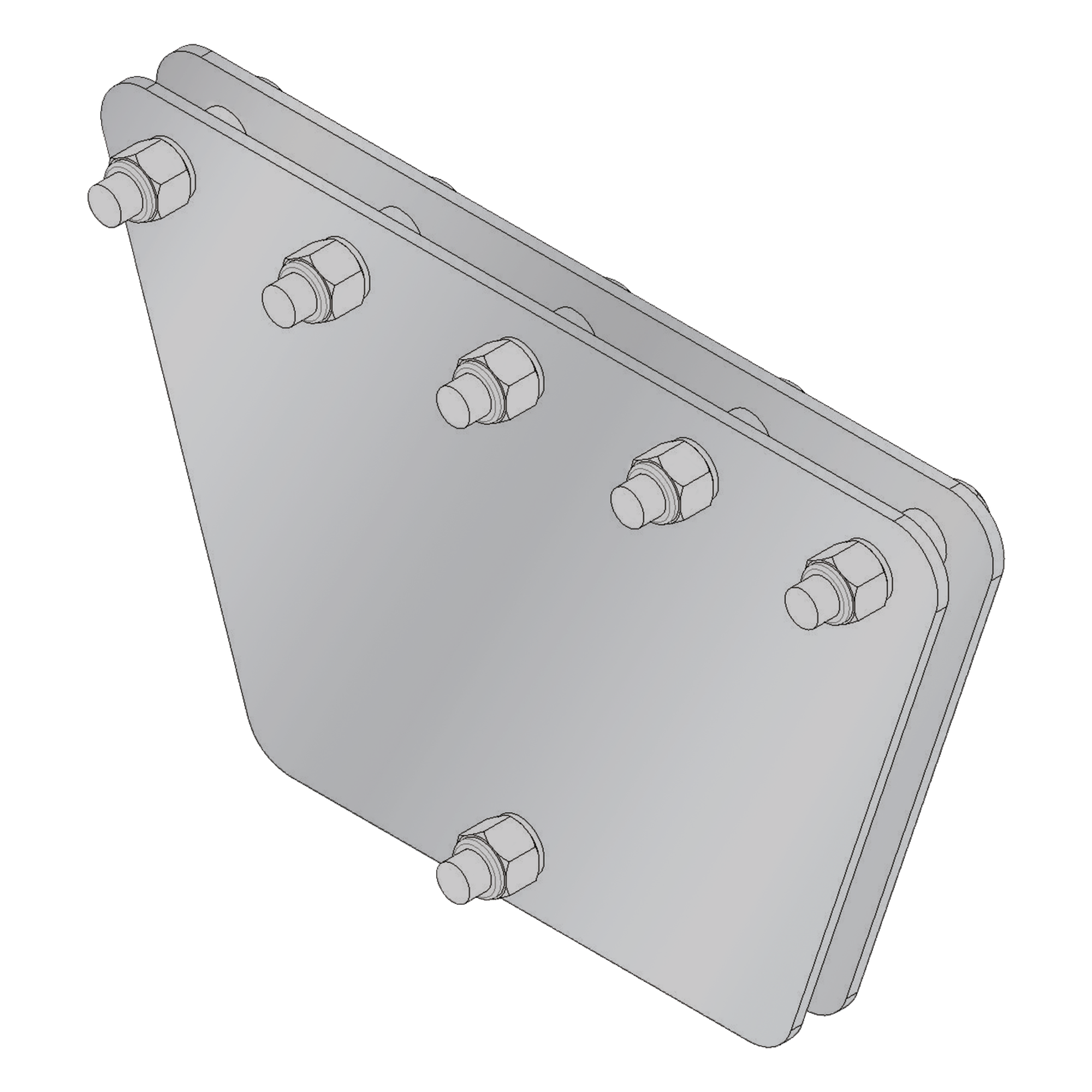 Placas Igualadoras / 5 Retenidas / Acero ASTM A-36 / Galvanizado en Inmersión / 30x30x50 cm (11.8x11.8x19.7 in) — SYSCOM TOWERS · SKU SP-303050-G
