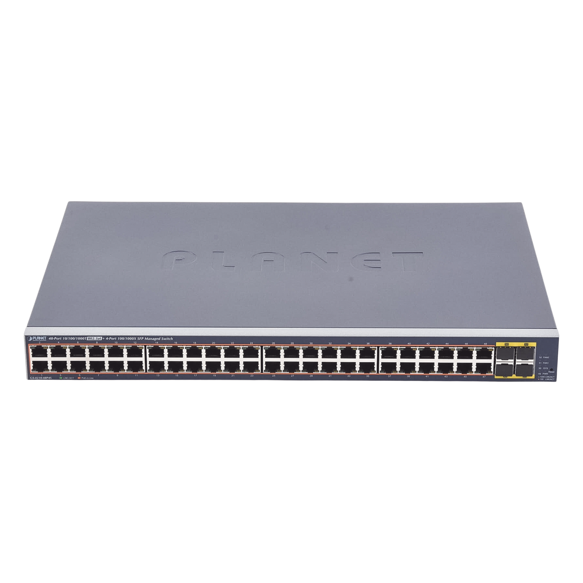 Switch Administrable de 48-Puertos 10/100/1000T 802.3at PoE + 4-Puertos 100/1000BASE-X SFP / 440W