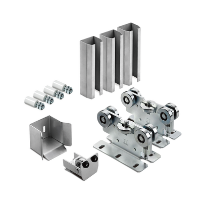 KIT para puertas autoportantes de hasta 3 m y 600 kg con rodillos de nylon