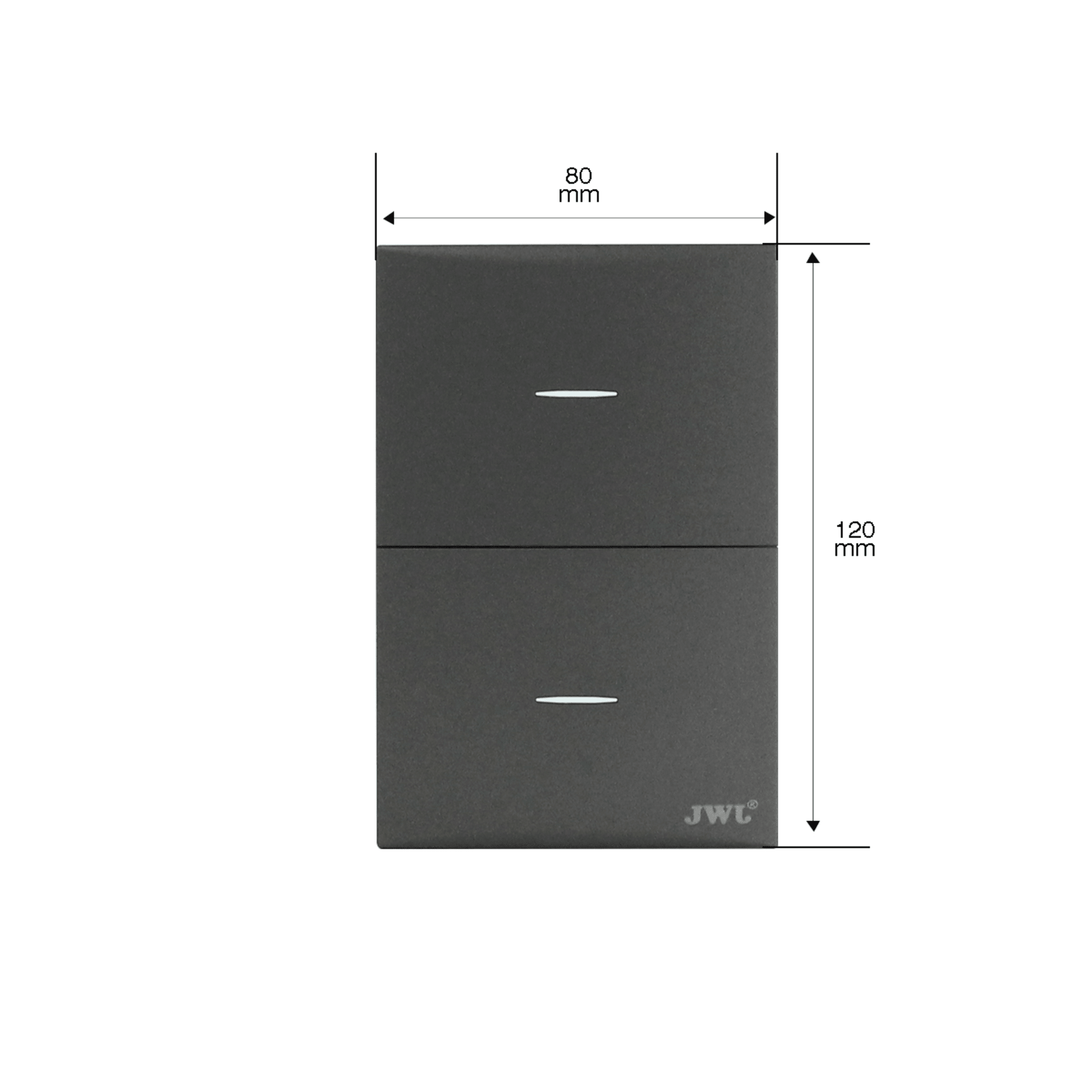 Placa con 2 Interruptores Sencillos 10 A 127 V 60 Hz.