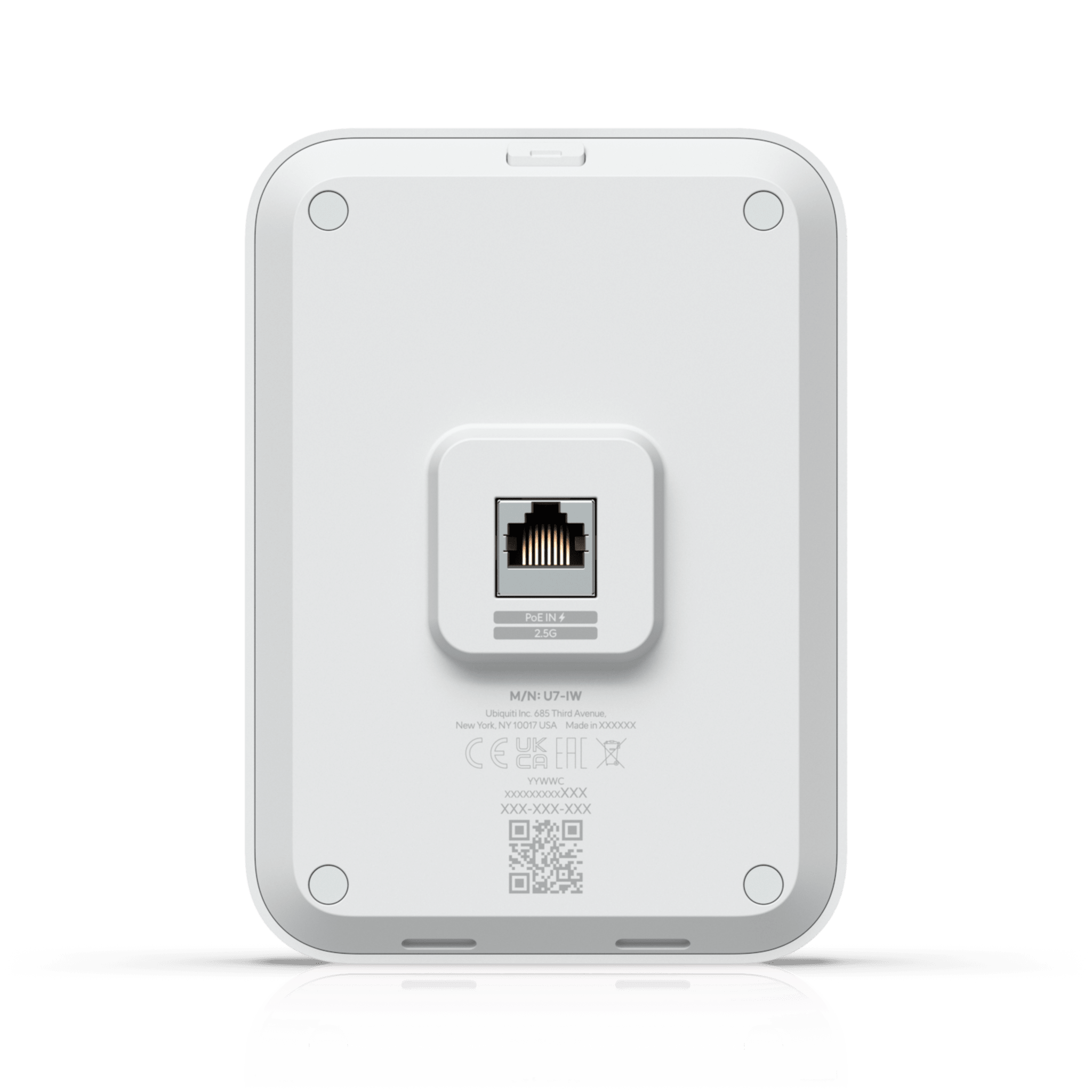 U7 In-Wall WiFi 7 Doble Banda para Interiores, con Cobertura de hasta 115 m², Capacidad para 200 Usuarios y Diseño Optimizado para Entornos de Hospitalidad