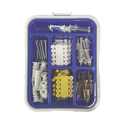 Kit para Sistemas de Fijación en Yeso, Muros Falsos, Tabique hueco, Uso en interiores (91 piezas)