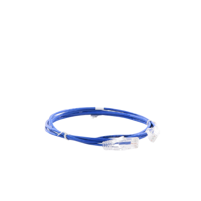 Cable de Parcheo Slim UTP Cat6 - 1.5 Metros (4.92 Pies) Azul Diámetro Reducido (28 AWG)
