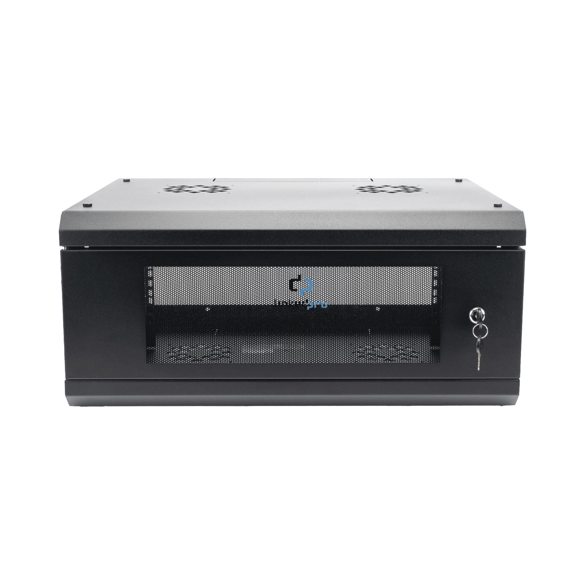 Gabinete de Pared con Puerta de Cristal Templado, 635mm de Profundidad, 4U Rack de 19'', Acero Reforzado