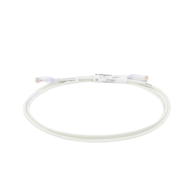 Cable de Parcheo UTP Cat6A, CM/LSZH, Diámetro Reducido (28AWG), Color Blanco Mate, 2.13 Metros (7 Pies)