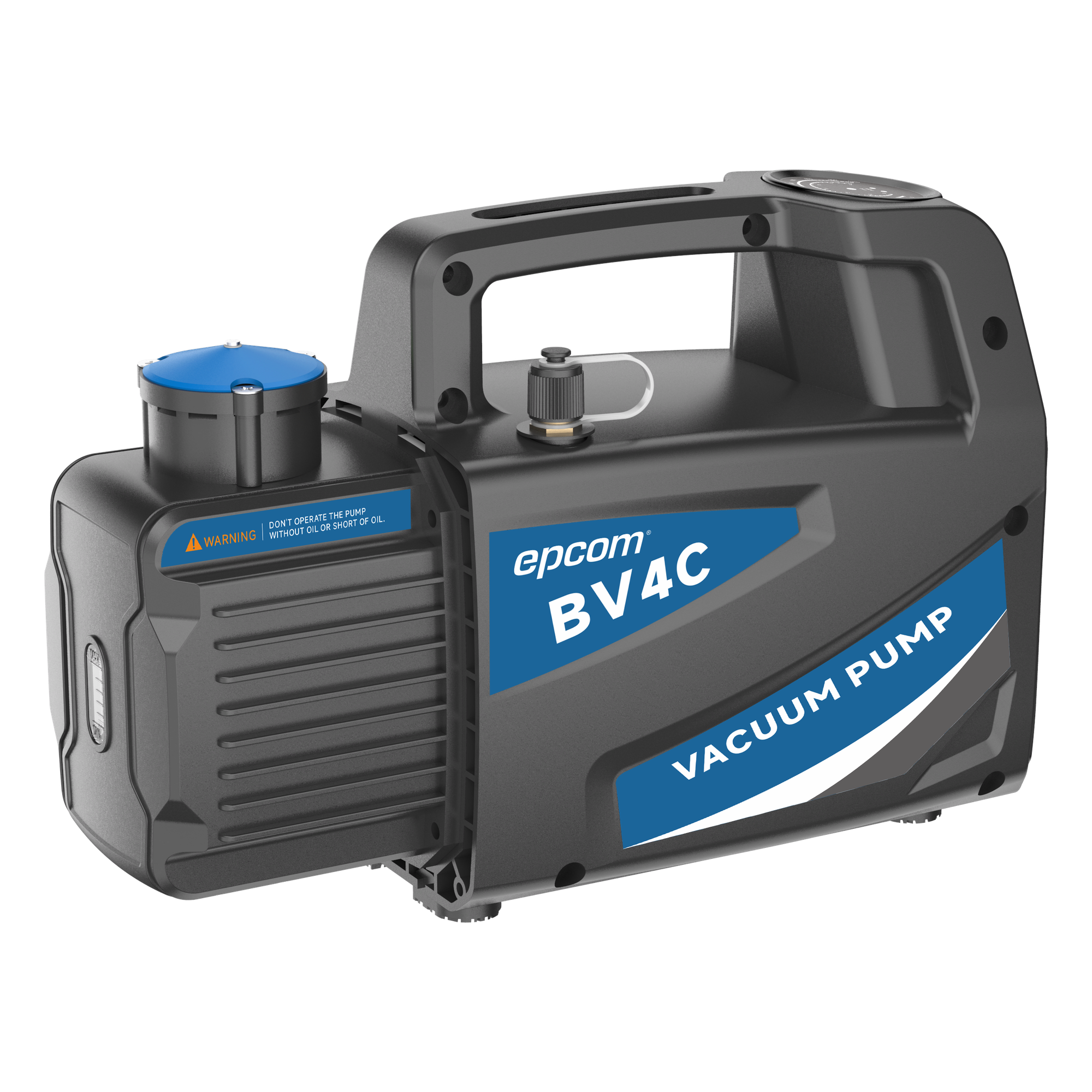 Bomba de Vacío / Vacío Final 150 Micrones / Caudal 4 CFM (114 L/min) / Potencia 1/4 HP / Doble Voltaje 110V/230V / Puerto 1/4 SAE — EPCOM · SKU BV-4C
