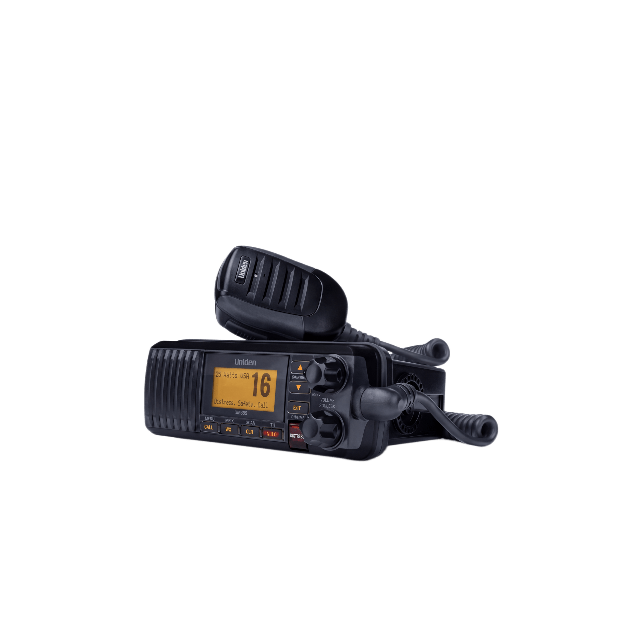 Radio Móvil Marino VHF / 25W / IPX4 / DSC Clase D con GPS / Pantalla LCD / Negro