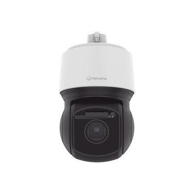 Cámara PTZ IP antivandálica 4K / 30x Zoom Óptico / IR 200m / Exterior IP66 / NEMA4X / Auto tracking / H.265 & WiseStream / Wiper incluido — Hanwha Techwin Wisenet · SKU XNP-C9303RW