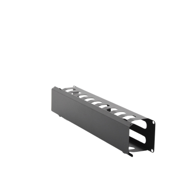 Organizador de Cables Horizontal de 2U para Rack de 19" con Cubierta Metálica