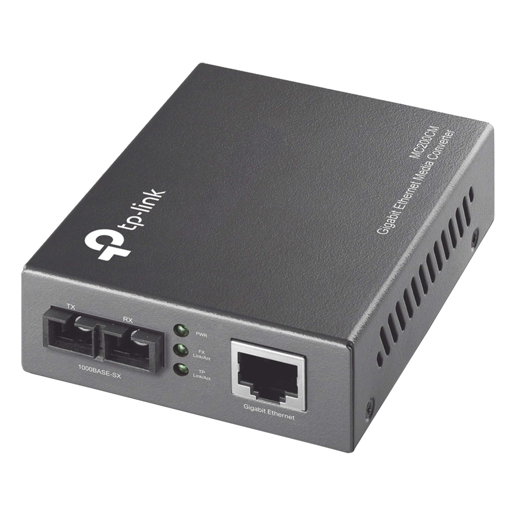 Convertidor Fibra Óptica Multimodo / 1 Puerto RJ45 10/100/1000 Mbps / Puerto Fibra Óptica SC 1000 Mbps / Hasta 550 metros / Plug and Play — TP-LINK · SKU MC200CM