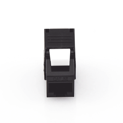 Módulo Jack Keystone Cat5e (Toolless), con Terminación en Ángulo 180 - Color Negro, Compatible con Faceplate y Patchpanel Linkedpro