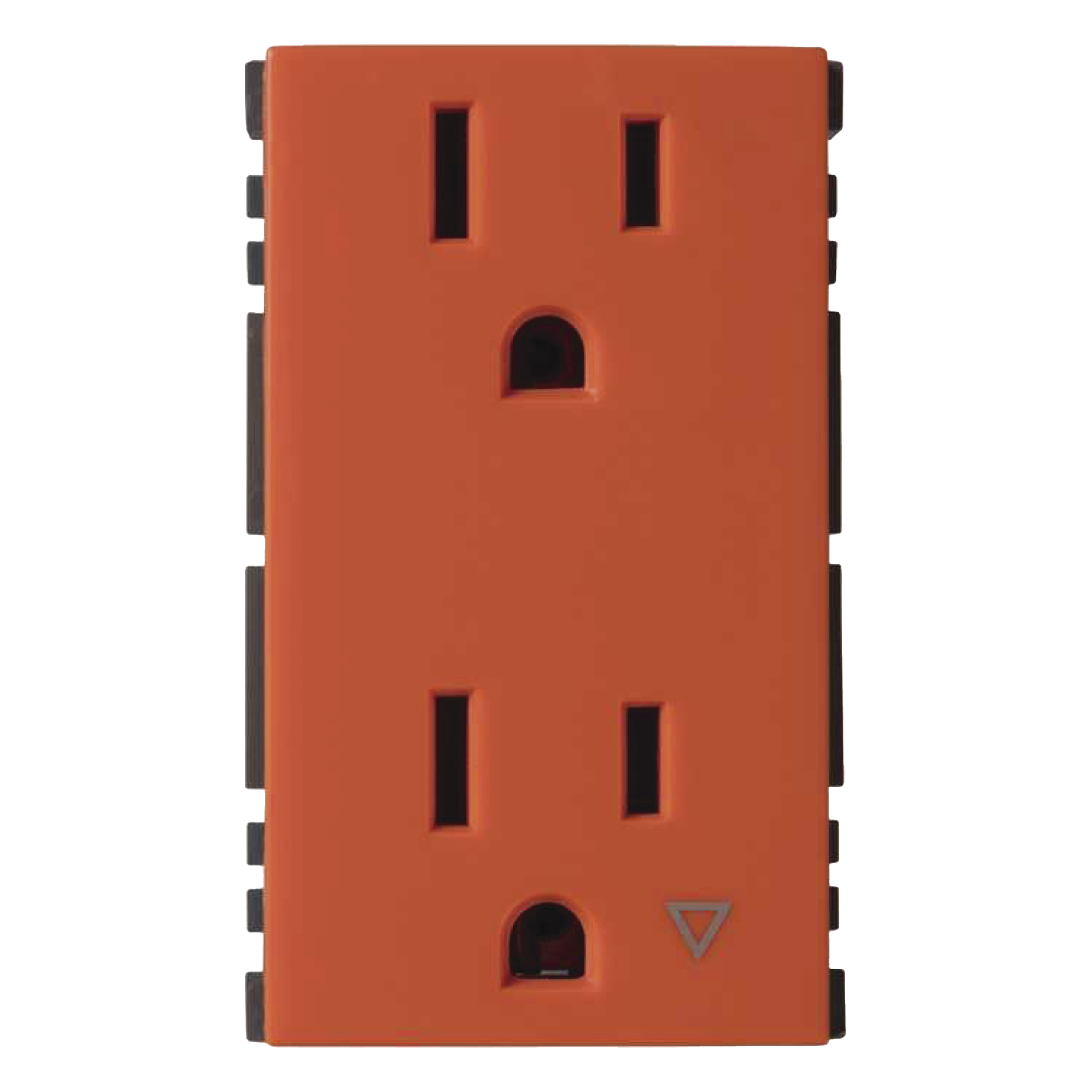 Toma de Corriente Dúplex / Tierra Aislada / 10A 127V / Embornamiento a Tornillo / Color Naranja / Simon 25 Plus — SIMON · SKU SM-2TC-N