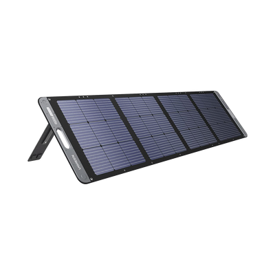 Panel Solar Plegable 200W / Recomendado para el Power Station Portable de 1200W UGREEN / Alta Eficiencia de Conversión / Alineación Inteligente de la Luz Solar / Resistente Al Agua y Duradero / Incluye Cable XT60 Macho a Macho 2m. · SKU 15114