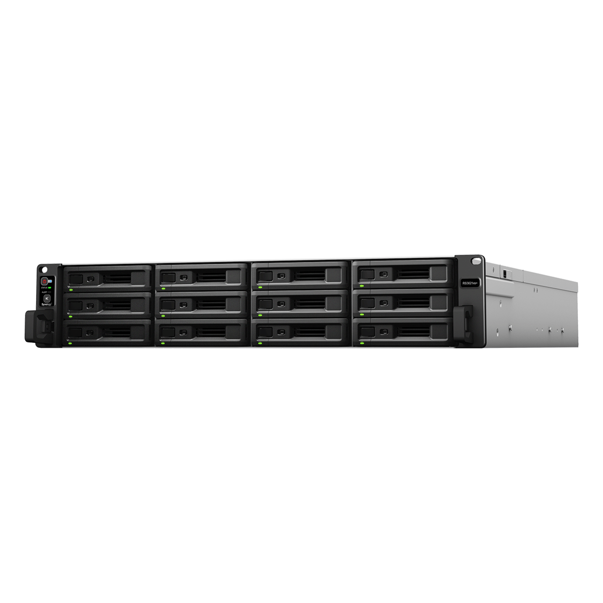 RackStation RS3621xs+ | 12 Bahías | Procesador Intel Xeon D-1541 8 Núcleos | 8 GB DDR4 ECC | Dual 10GbE | Alimentación Redundante | Escalable a 36 Bahías | Garantía 3 Años. — SYNOLOGY · SKU RS3621XS+