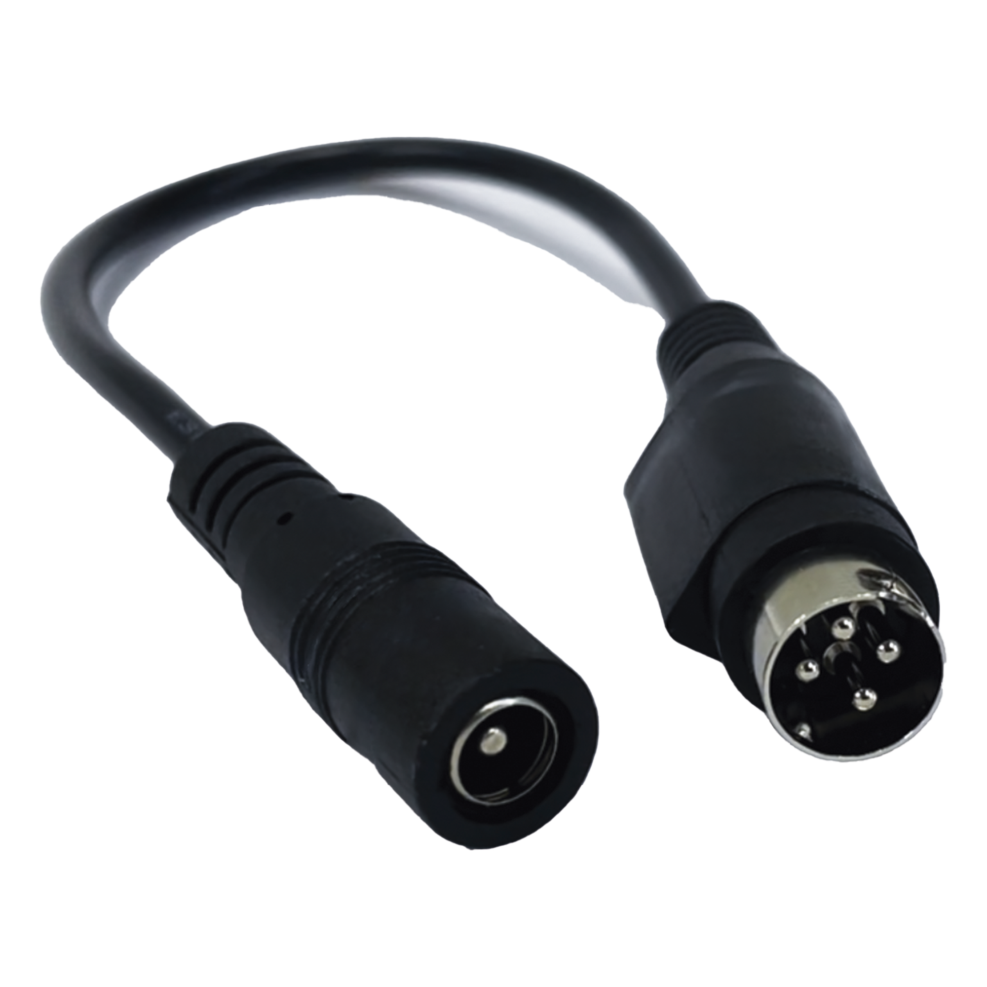Adaptador Universal DC Hembra a Minidin 4 Pines Macho / Recomendado para DVR´s epcom / HIKVISION — EPCOM POWERLINE · SKU CHDCM4P