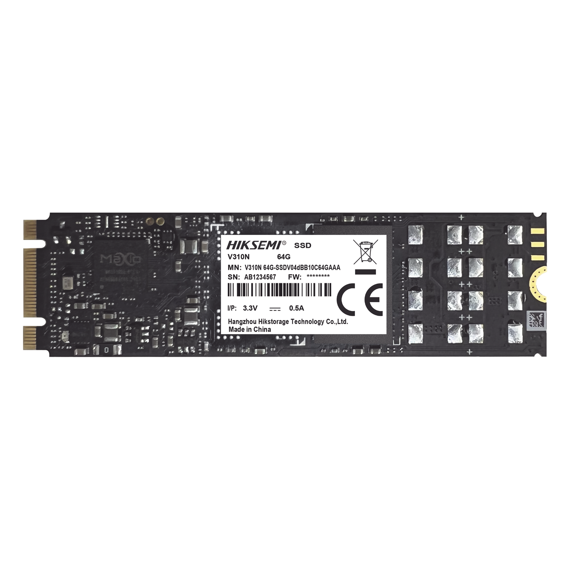 SSD M.2 / 512 GB / SATA III / Lectura 550 MB/s / Escritura 525 MB/s / Operación 24/7 / 0°C a 70°C