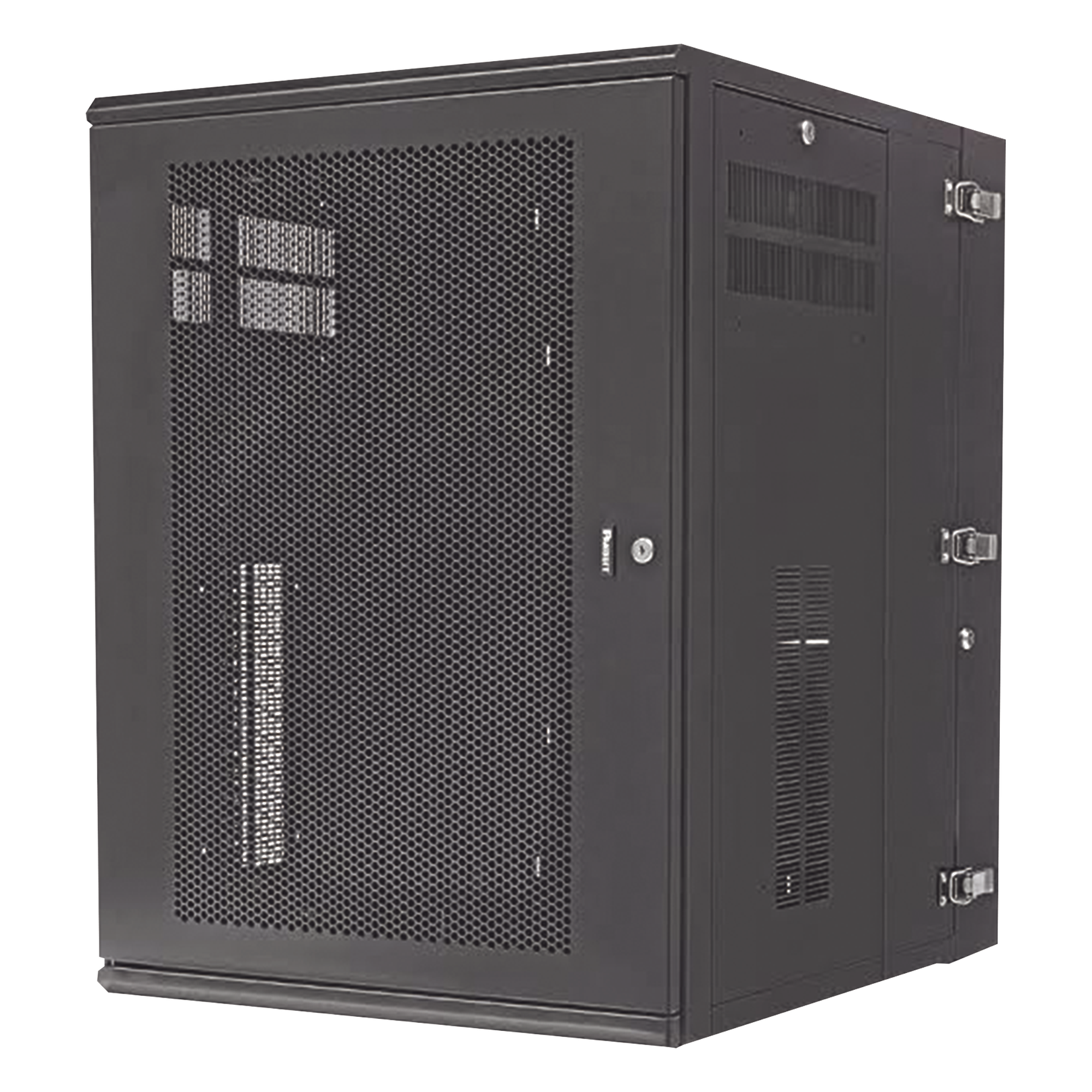 Gabinete PanZone de Montaje en Pared, de 19in, Puerta Ventilada, 18 UR, 762mm de Profundidad, Color Negro — PANDUIT · SKU PZWMC1830P