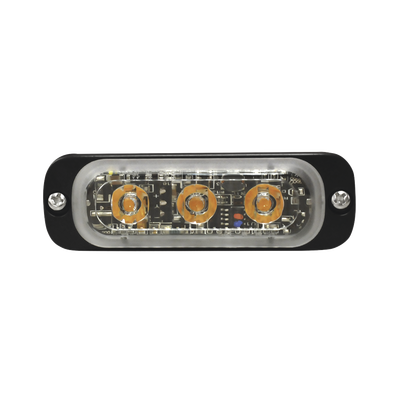Luz Auxiliar de 3 LED, Ambar, Lente Transparente, SAE