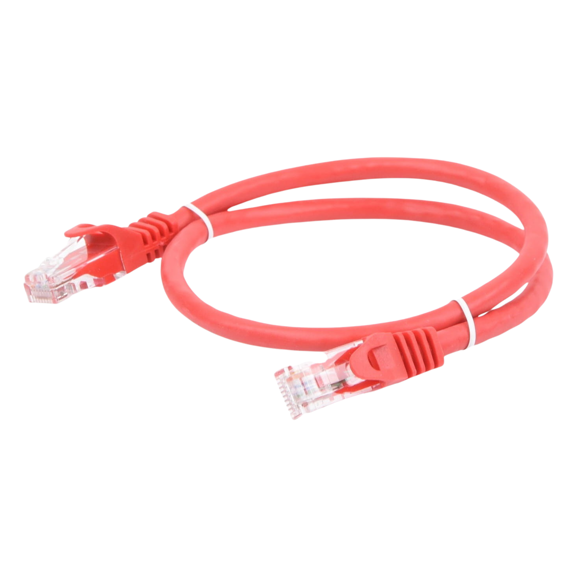 Cable de Parcheo UTP Cat6 / 0.5 m (1.64 ft) / Cobre Puro / Conectores RJ45 Chapados en Oro / Rojo