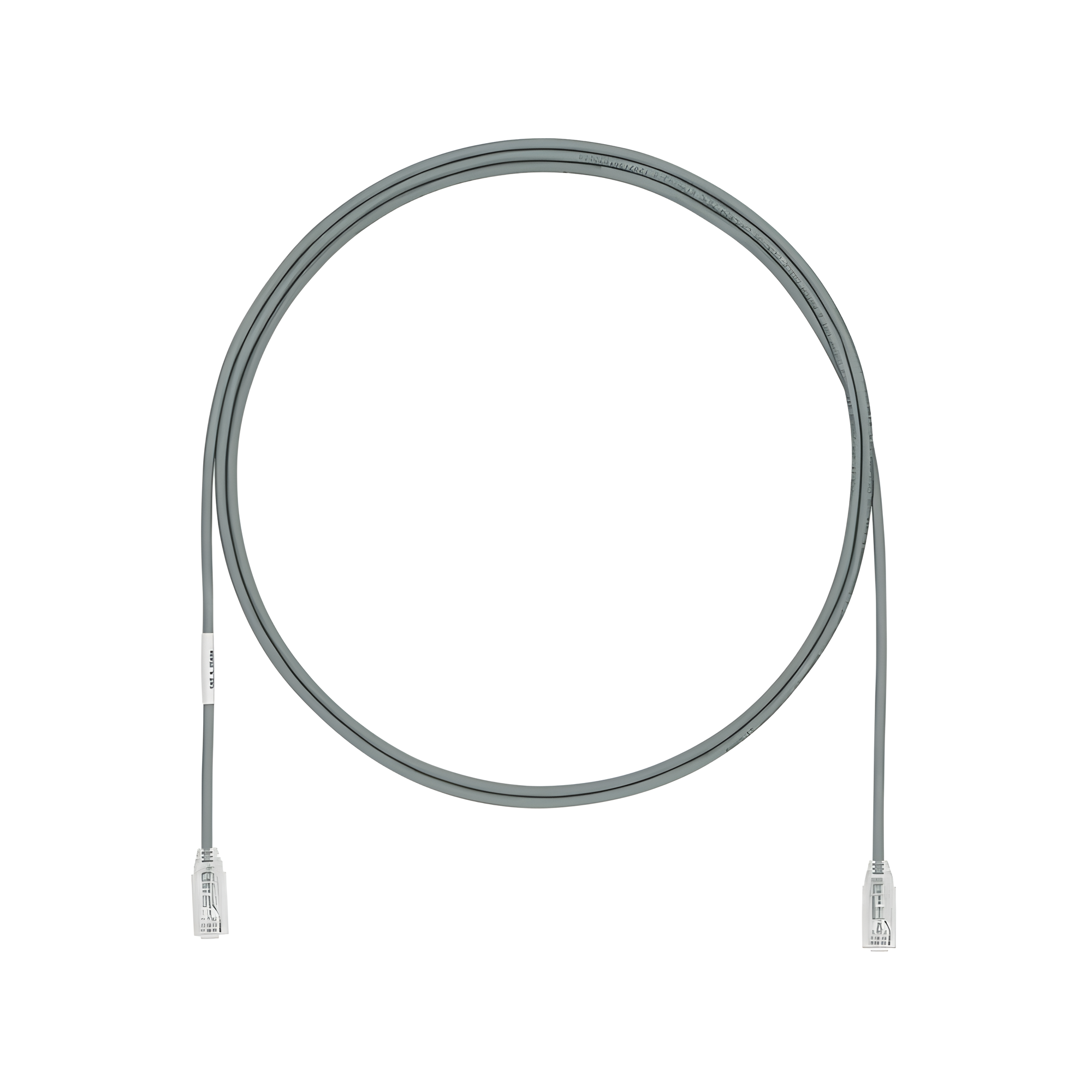 Cable de Parcheo TX6, UTP Cat6, Diámetro Reducido (28AWG), Color Gris, 20.2 cm (8 Pulgadas) — PANDUIT · SKU UTP28SP8INGY