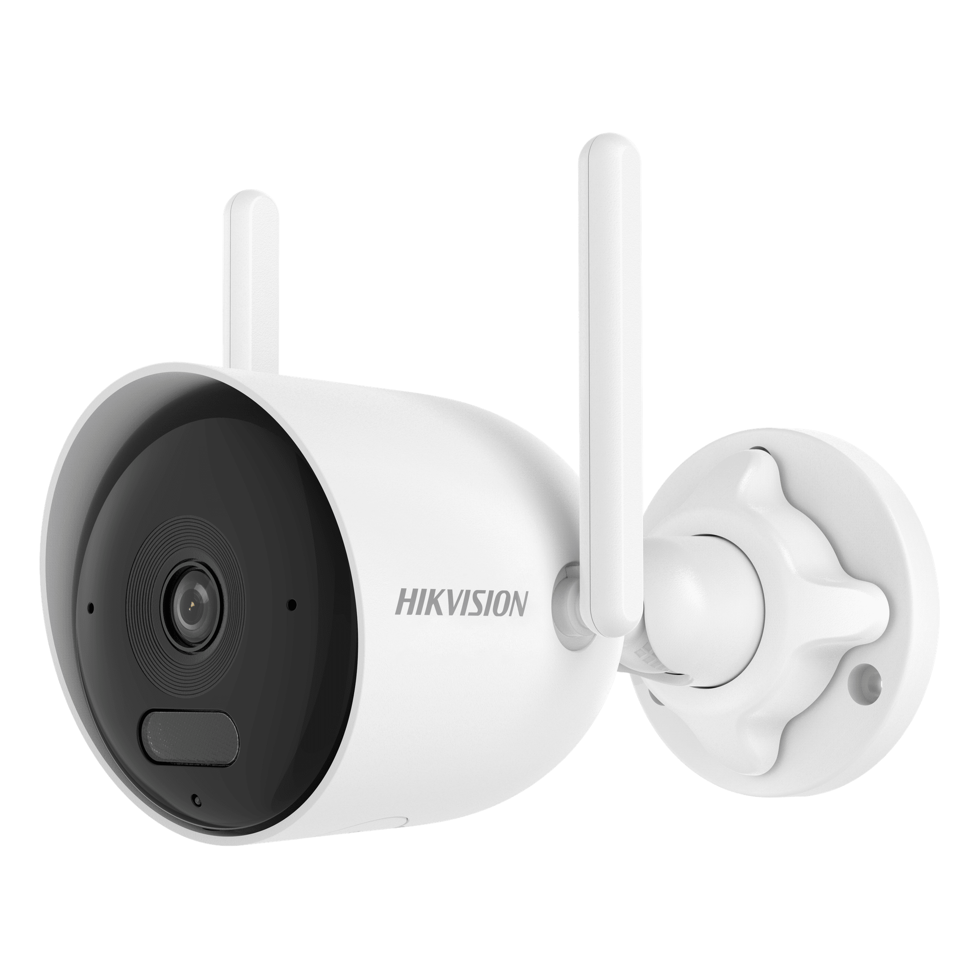 Bala IP 2 Megapixel / Lente 2.8 mm / Dual Light (30 mts IR + 30 mts Luz Blanca) / Wi-Fi 6 / ACUSENSE / Audio Bidireccional (Micrófono y Bocina) / IP66 / dWDR — HIKVISION · SKU DS-2CFW02