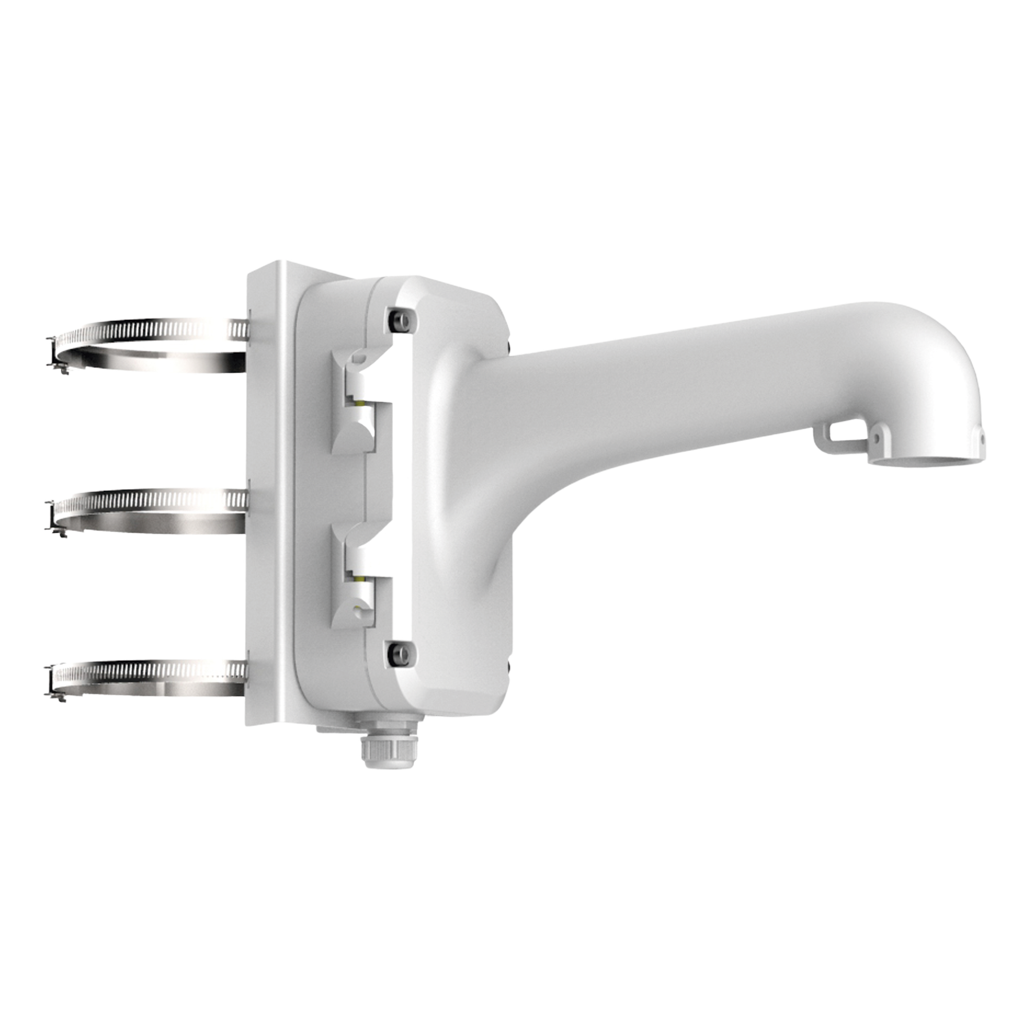 Montaje de Poste para Domos Hikvision / Color Blanco / Uso en Exterior — HIKVISION · SKU DS-1604ZJ-POLE
