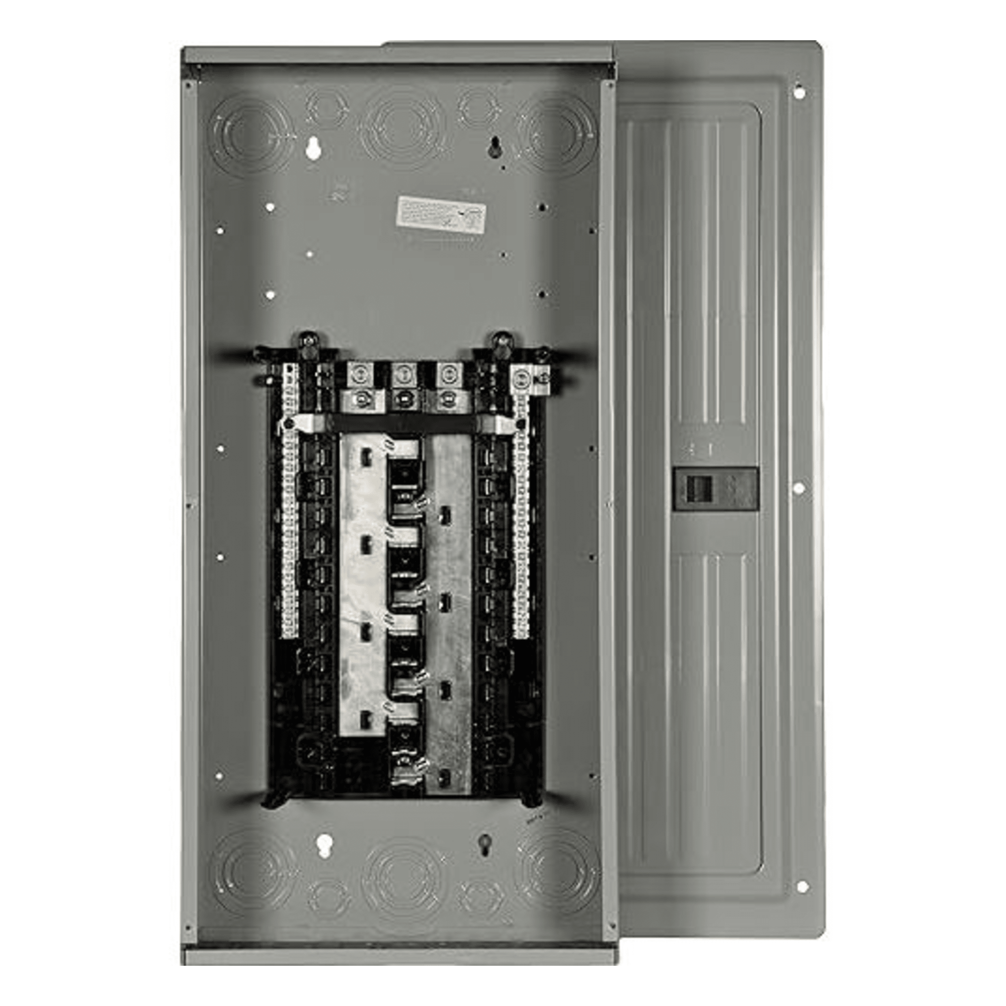 Centro de carga monofásico 1 Fase, 3 Hilos para interruptores QP, de 30 polos - 48 Circuitos, 120/240vca, Barras de aluminio 200 Amp, Nema 1, uso interior. Incluye tapa. — SIEMENS · SKU SN3048L1200