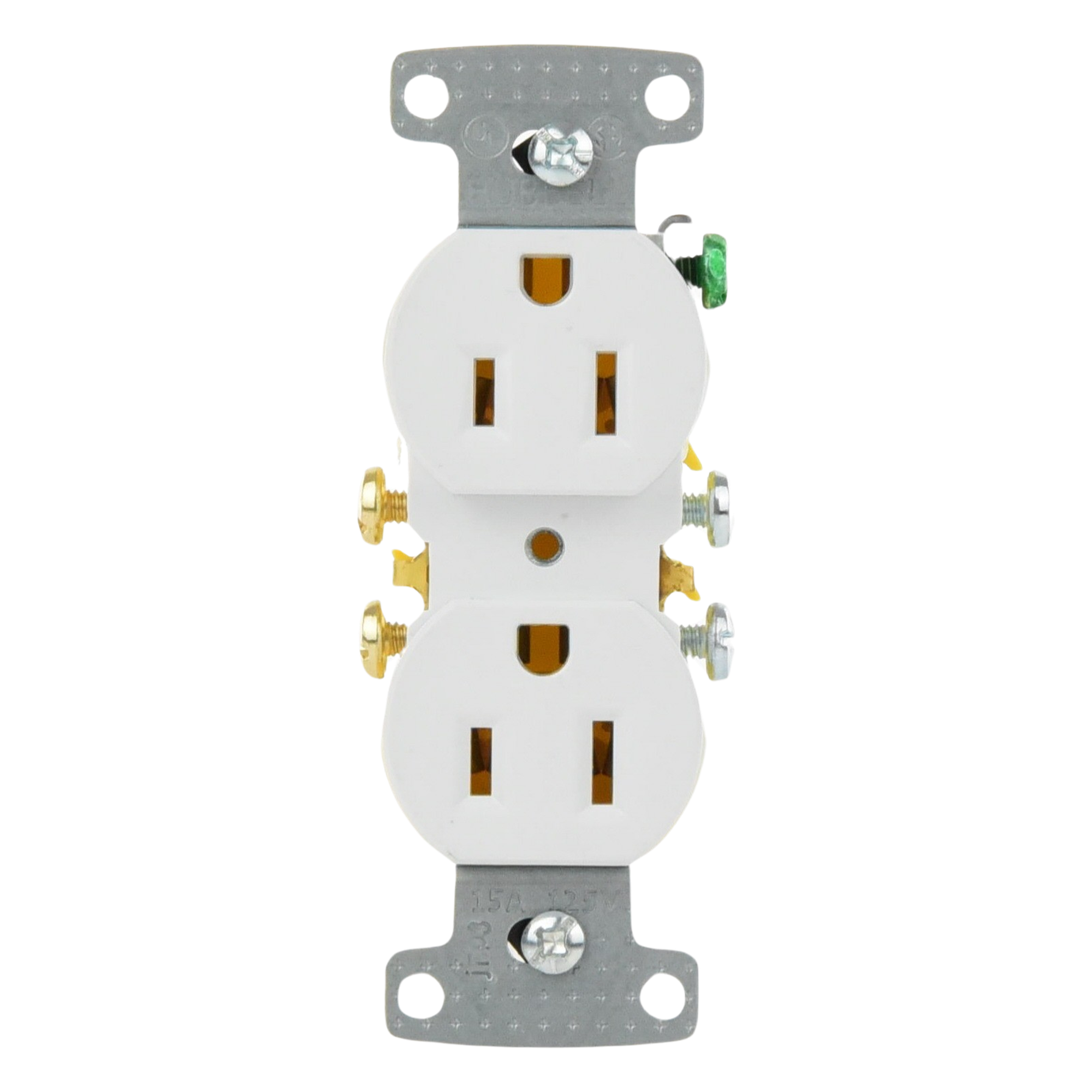 Contacto Duplex 15A 125V/ 2 Polos 3 Hilos/ Nema 5-15R/ Color Blanco.
