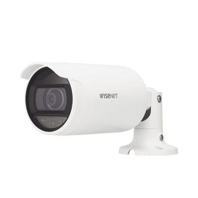 Cámara IP Tipo Bala 4 Megapíxel / Lente 3mm / IR 20M / WDR 120db / IP66 / H.265 & WiseStream / modo pasillo / POE 802.3af