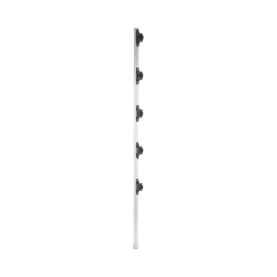 Poste de 1.2 m fabricado en tubo de acero galvanizado con 5 aisladores de paso