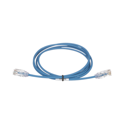 Cable de Parcheo TX6, UTP Cat6, Diámetro Reducido (28AWG), Color Azul, 6.1 Metros (20 Pies) — PANDUIT · SKU UTP28SP20BU