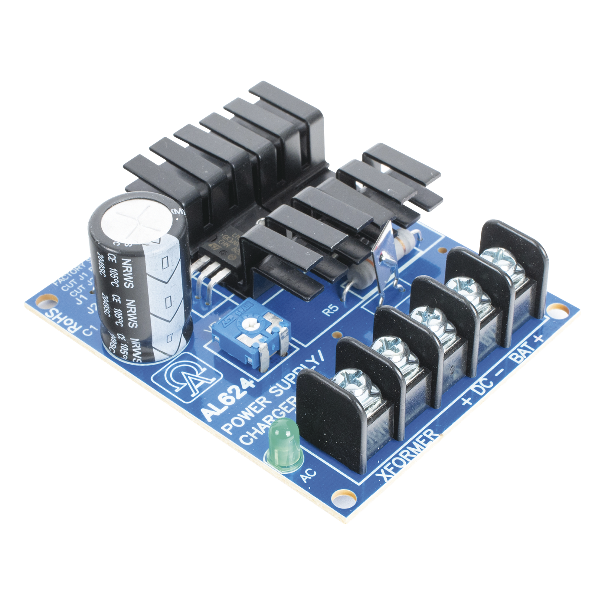 Fuente de Poder con Respaldo, 6 o 12 o 24 Vcc, 1.2 A, 28.8 W, 1 Salida, Requiere Transformador de Entrada — ALTRONIX · SKU AL-624