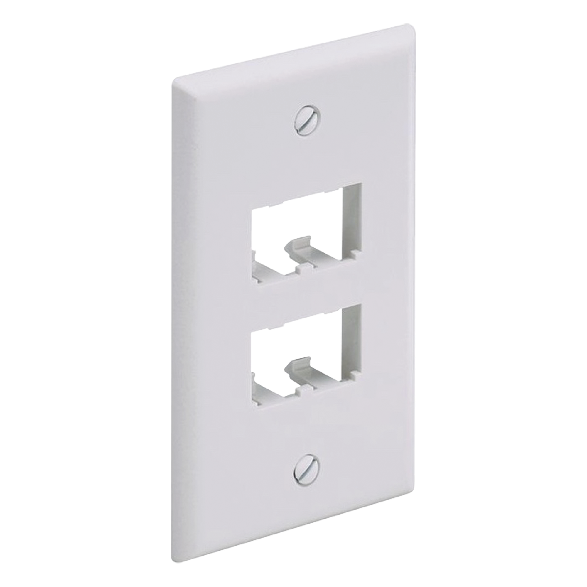 Placa de Pared Vertical Clásica, Salida Para 4 Puertos Mini-Com, Color Blanco — PANDUIT · SKU CFP4WH