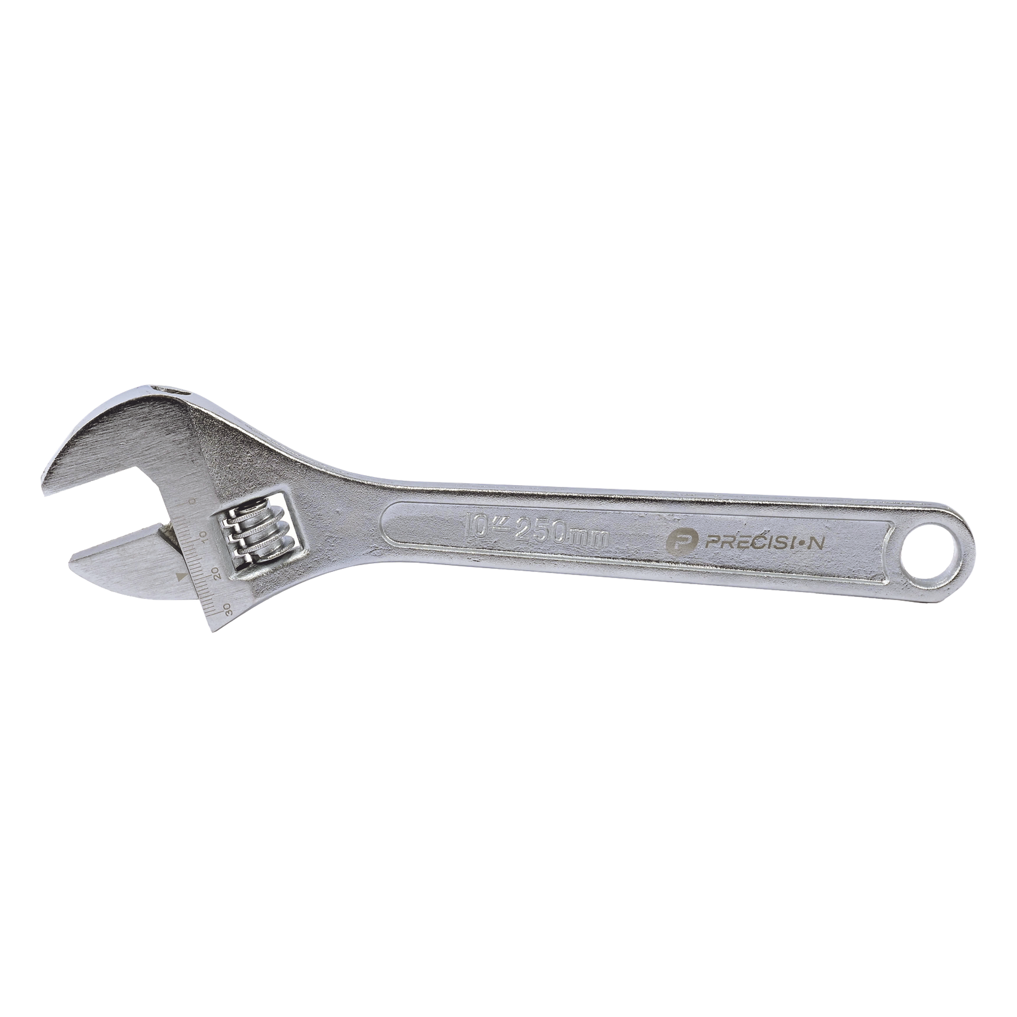 Llave Ajustable (Perico) de 20.5 cm (10”). Apertura máxima de Mordaza de 30 mm.