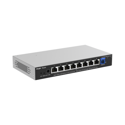e-Lighten ONU / Switch PoE+ Hibrido, Capa 2 con un Puerto PON 1G SC/UPC y 8 Puertos Ethernet PoE+ 1G hasta 120 Watts y 100 Clientes